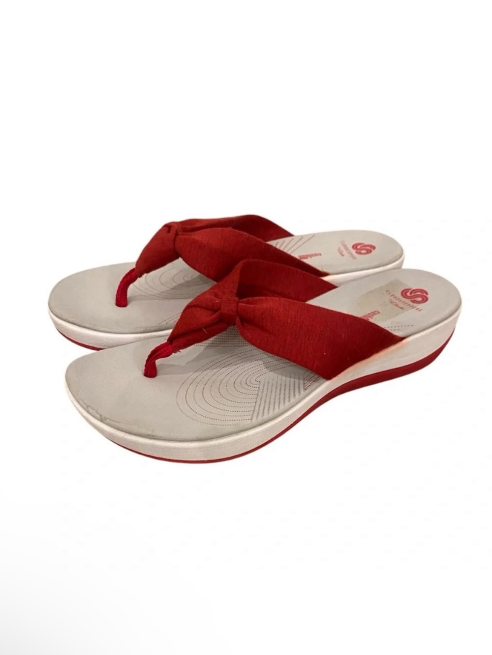 Clarks Cloudsteppers Sandals Arla Gilson Sandals Red Flip Flops Comfort